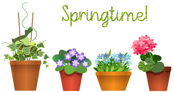 Иллюстрация цветов в горшке