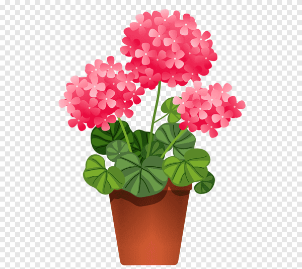 Цветочек в горшке