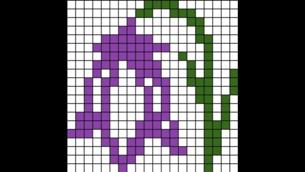 Цветы по клеточкам