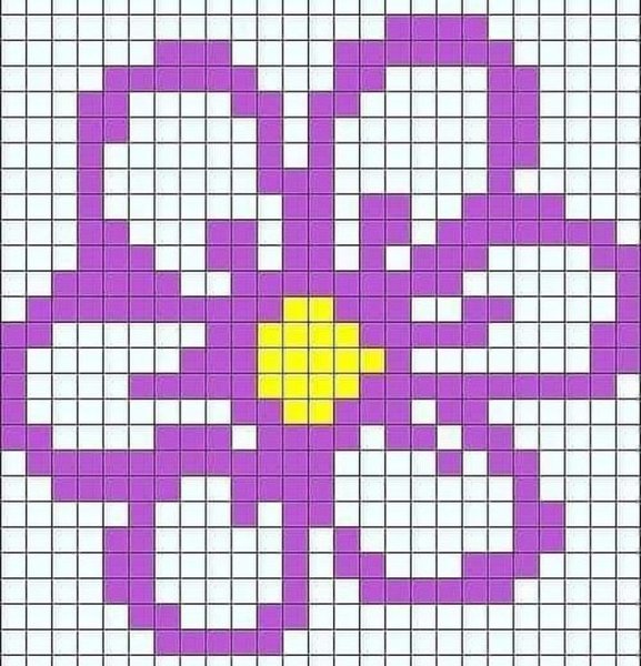 Цветы по клеточкам