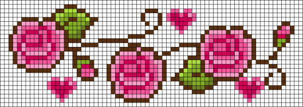 Рисунки по клеточкам роза