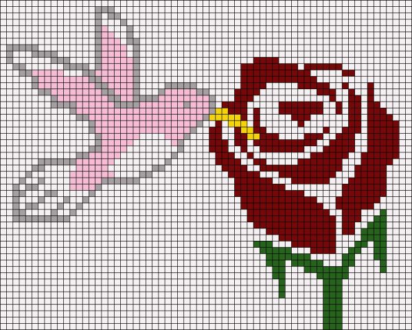 Цветы по клеточкам