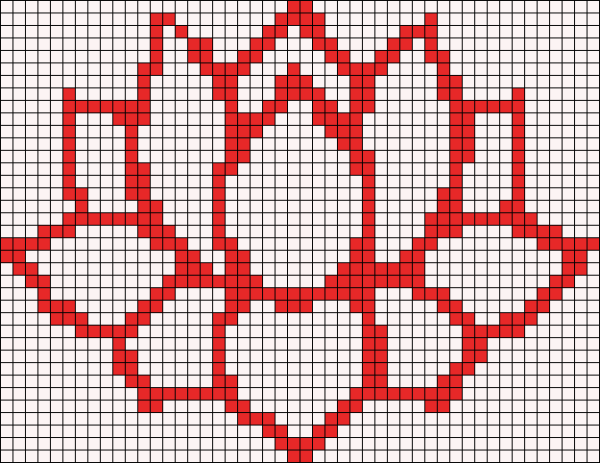 Цветы в клеточку