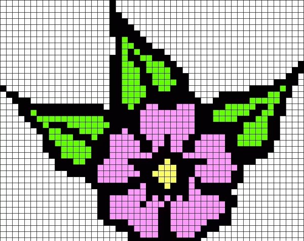 Роза по клеточкам