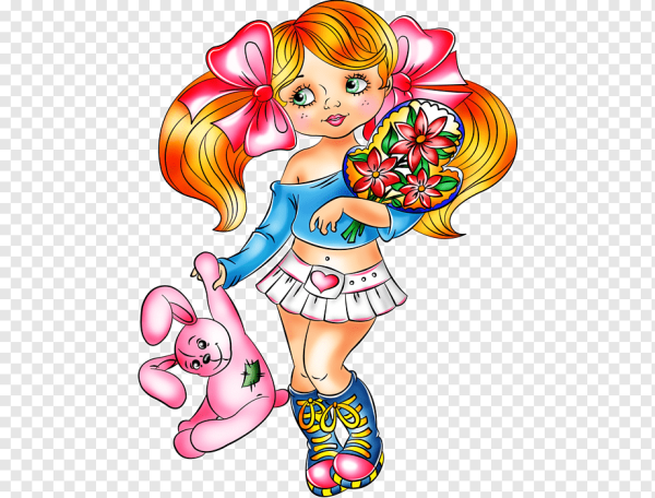 Ученица с цветами