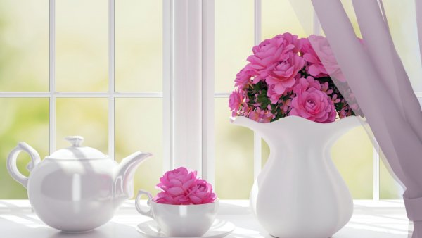 Чайник с цветочками