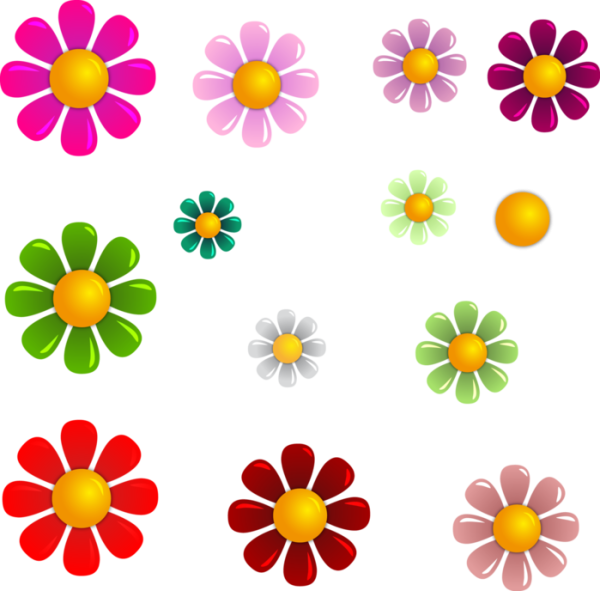 Яркие цветы для вырезания