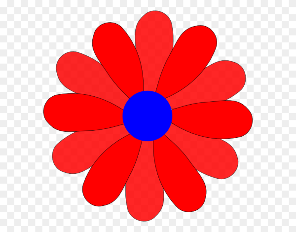 Красный цветок для детей