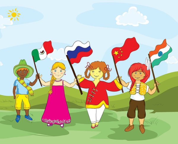 Иллюстрации праздников с флажками