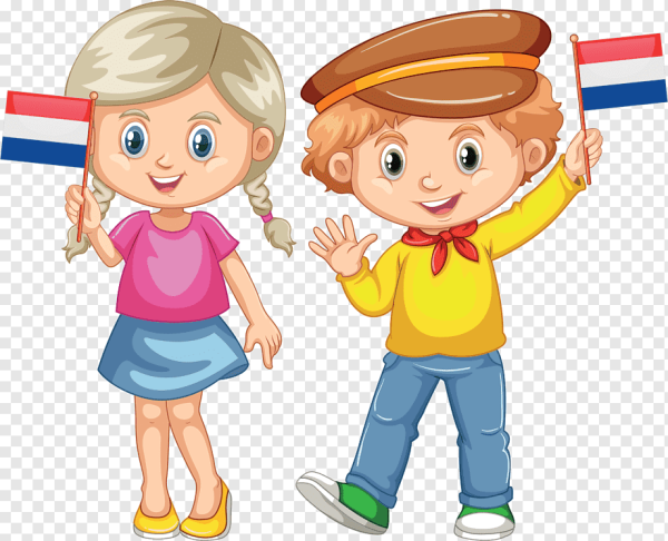 Дети с флажками