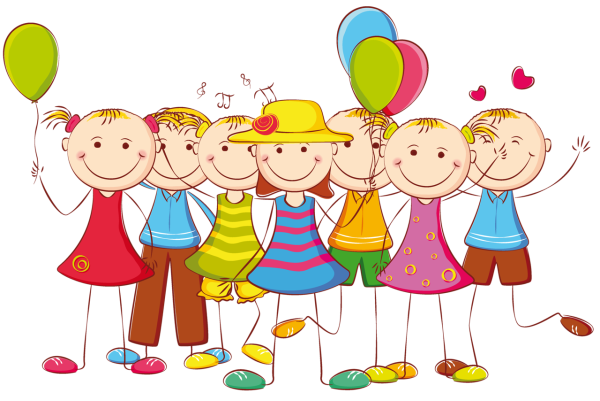 Дети на прозрачном фоне