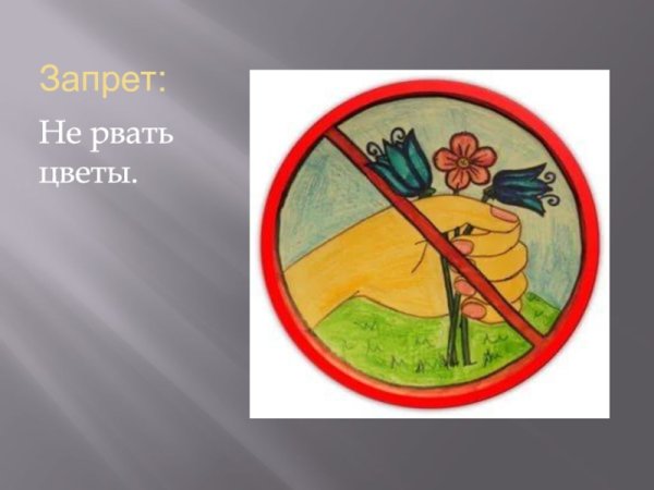 Нельзя рвать цветы