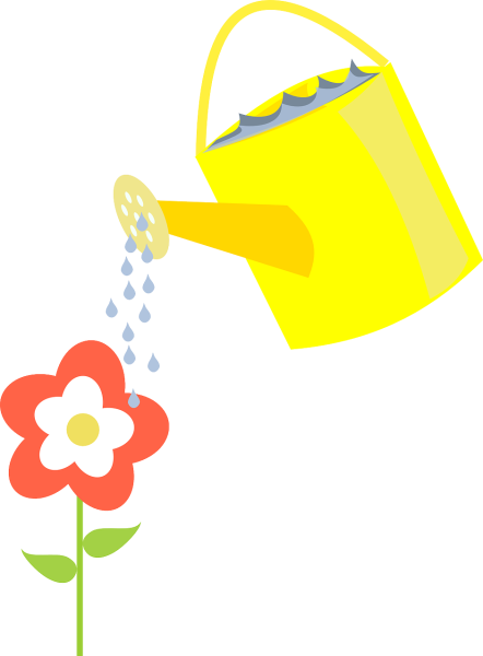 Полив цветов на прозрачном фоне