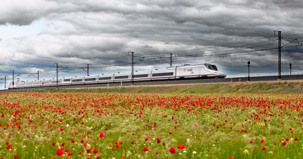 Поезд яркий