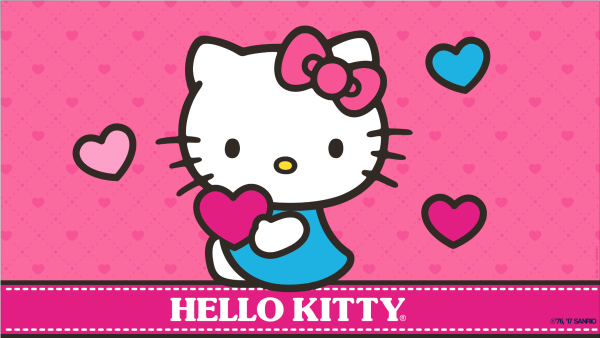 Раскраска хелол Кити цветами