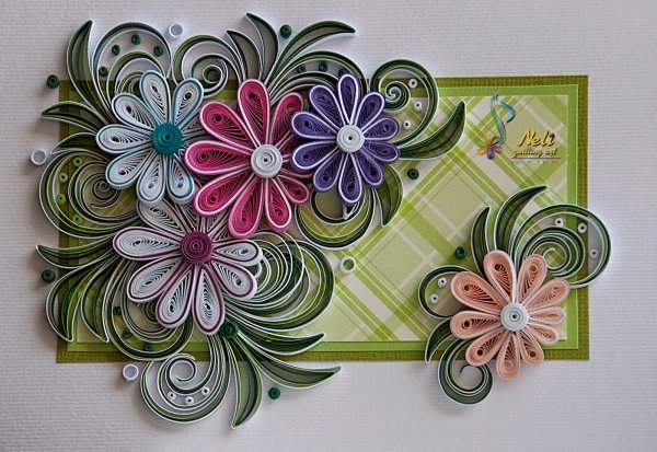 Квиллинг большие цветы