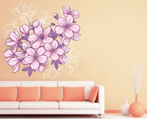 Цветы на стене