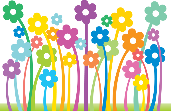 Цветы мультяшные