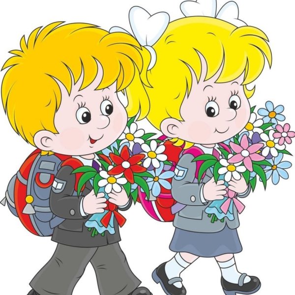 Ученик с букетом