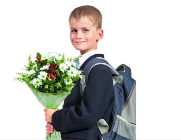 Иллюстрация первоклассник и школа