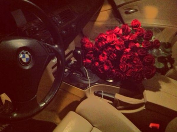 Цветы в салоне БМВ е39