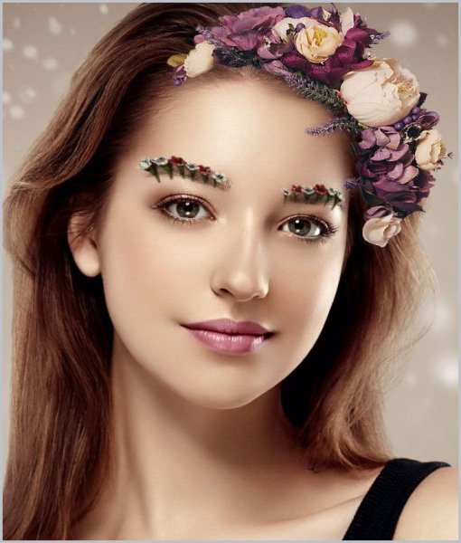 Макияж с цветочками