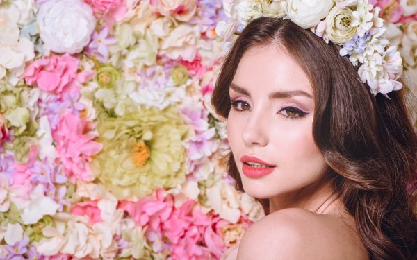 Цветочный макияж глаз