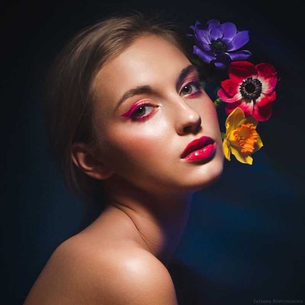 Фотомодели с мейкапом