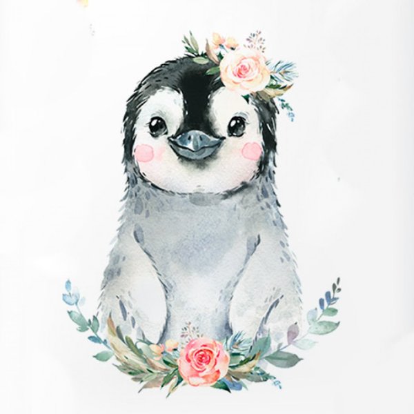 Пингвин с цветами