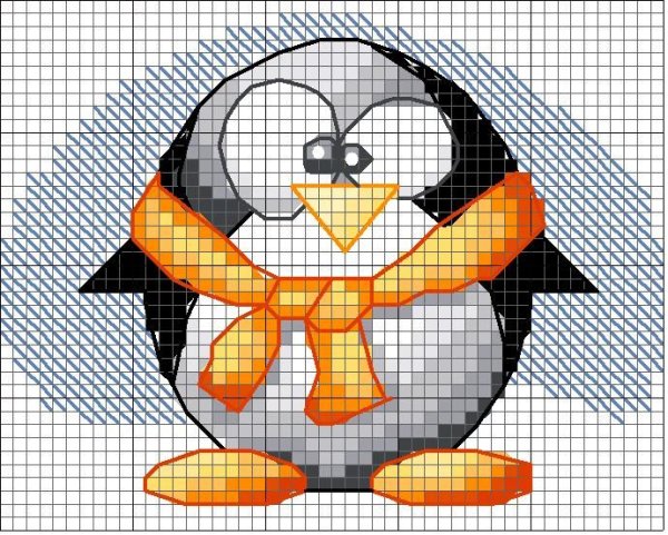 Пингвины живопись