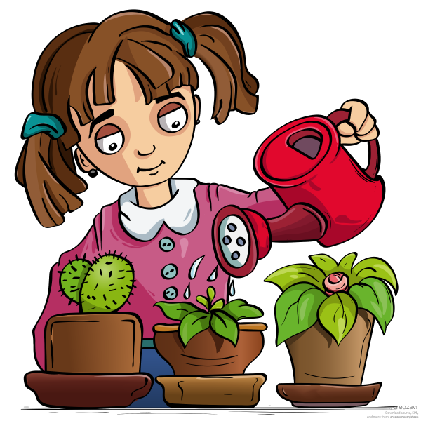 Комнатные растения иллюстрации