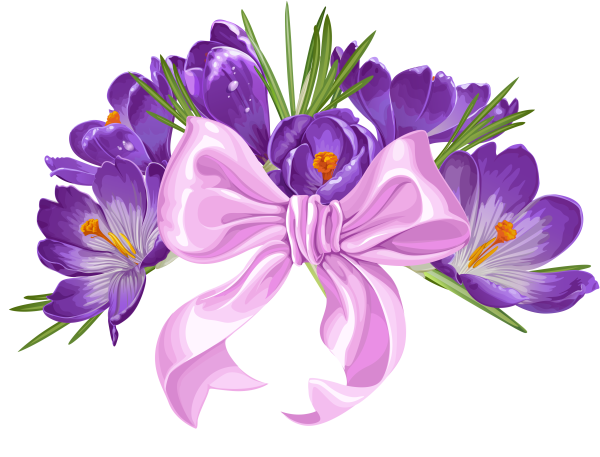 Цветные прозрачные цветы