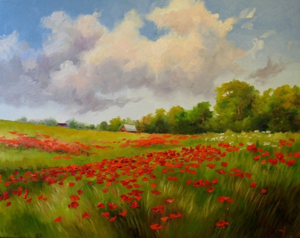 Poppy field картина