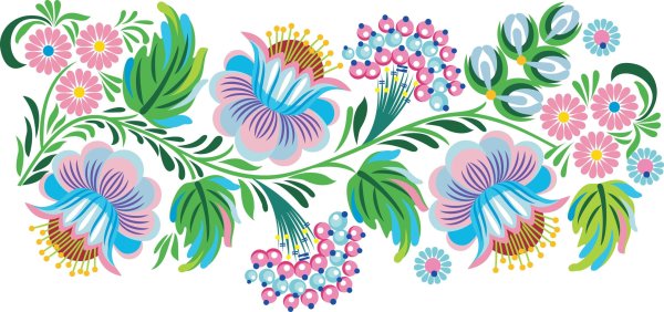 Петриковская роспись вектор