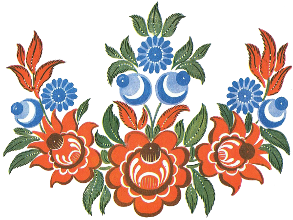 Традиционная роспись Городецкая Хохломская Городецкая