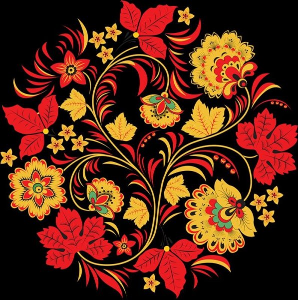 Русская роспись Хохлома орнамент