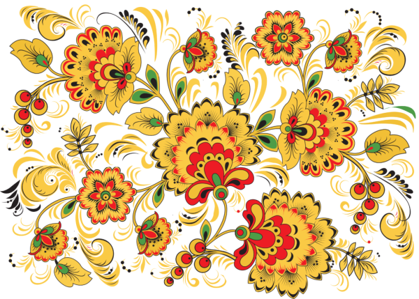 Орнамент русский народный роспись Хохлома