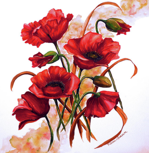 "Букет с маками", Родригес Хосе