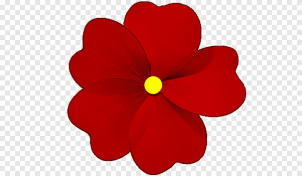 Красный цветок мультяшный