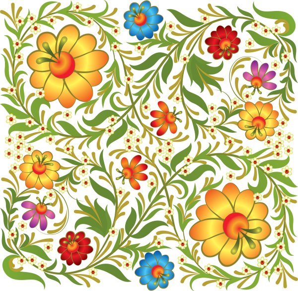 Российский флаг из цветов