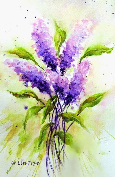 Рисование цветов акварелью