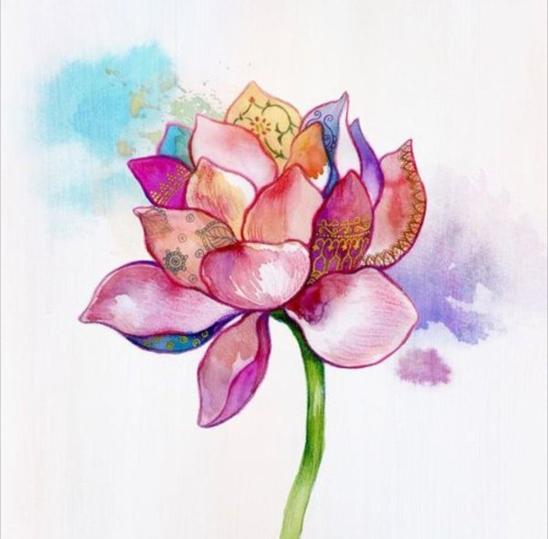 Одуванчики акварелью