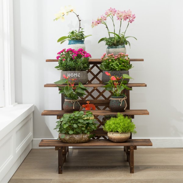 Деревянные полочки для цветов