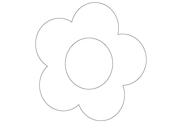 Цветы контур