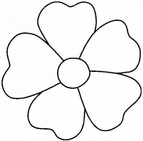 Трафарет цветок для детей