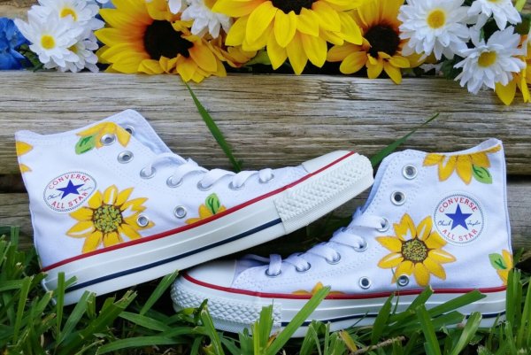 Кеды с ромашками