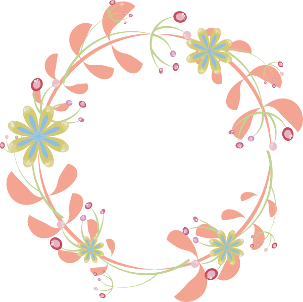 Цветочный узор в круге