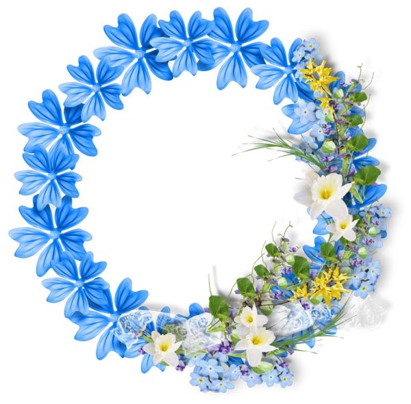 Круглая рамка цветы