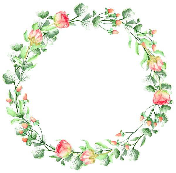 Цветочная рамка круглая