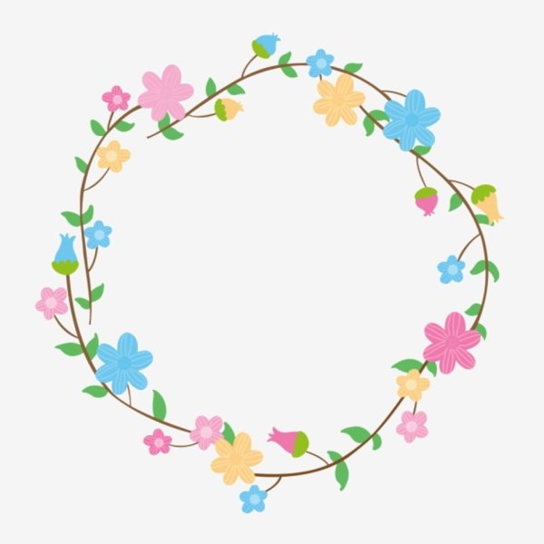 Круглая рамочка из цветов
